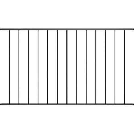 Panneau de clôture Woerden, acier thermolaqué, 1,7 x 0,75 m, noir