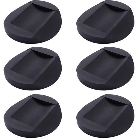 Set mit 6 rutschfesten Gummigleitern für Möbel, Stuhlbeine, geeignet für alle Bodenarten, Möbelrollen, schwarz (1/5)