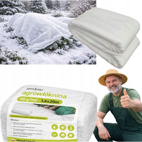 Tessuto agricolo bianco P50, 1,6x20 m (1/5)