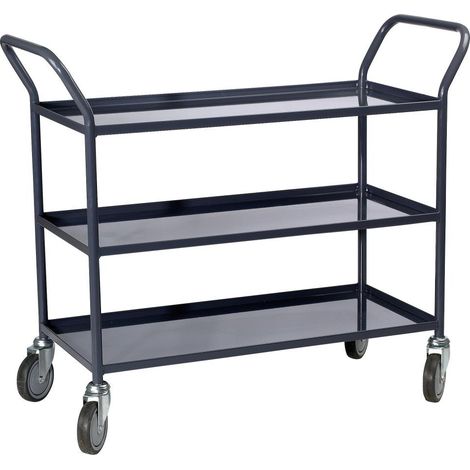 Servante à 3 plateaux tôle 935 x 435 mm 200 kg - FIMM - 880005285 (1/3)