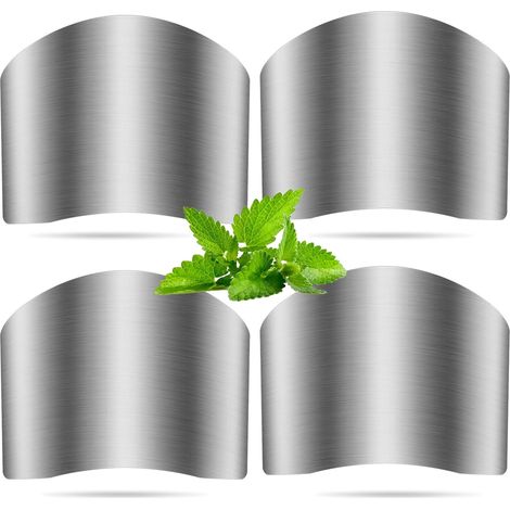 Garde-Doigt - Acier Inoxydable - Protection Pour Découpe Hachage et Éminçage en Cuisine - Taille Réglable - 1 Pièce (1/5)