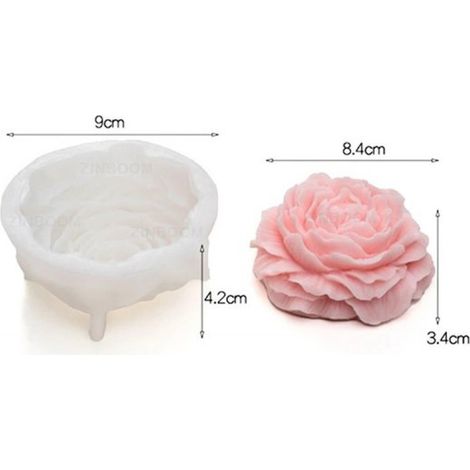 Moule en silicone 3D premium WiseGoods - Grande fleur 8 cm - Moules multifonctionnels pour savon, bougie, plâtre et béton - Accessoires de loisirs créatifs - Bricolage (1/5)