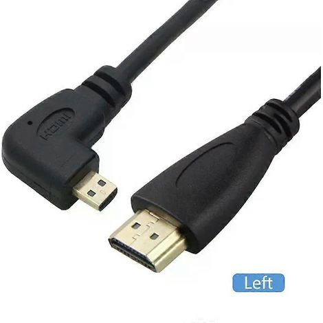 Für Micro-HDMI-Kabel HDMI-kompatibel V14 Stecker auf HDTV Micro HD 90 Grad Winkelkabel 1080p für HDTV PS3 XBOX 3D LCD-JXLGV (1/4)