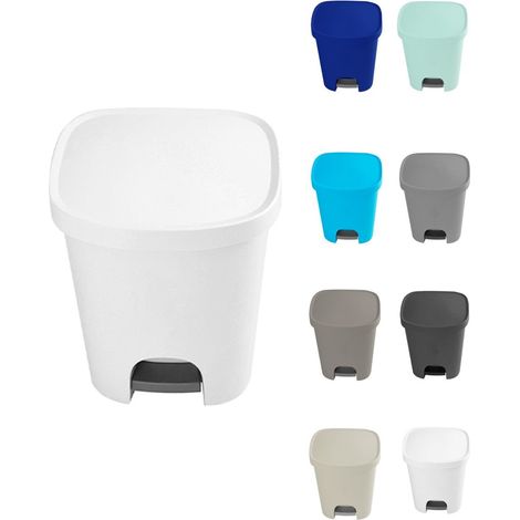 Cubo basura plástico Apertura con pedal 25 Litros  Cubo reciclar Mate 35x30x42 cm (1/5)