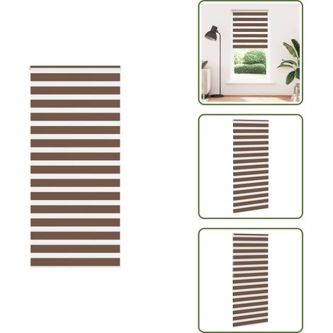Zebrarollo Braun 115x200 cm Stoffbreite 110,9 cm Polyester - Zebra-Jalousie - Zebra-Jalousien - Zebra-Rollo - Doppelrollo (1/5)