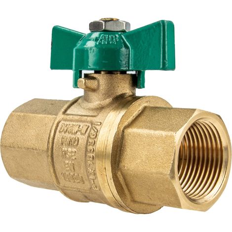 UNIWATER Trinkwasser-Kugelhahn mit Flügelgriff beids.Innengewinde Rp 3/4 Zoll (DN 20) Typ 1447 (1/5)