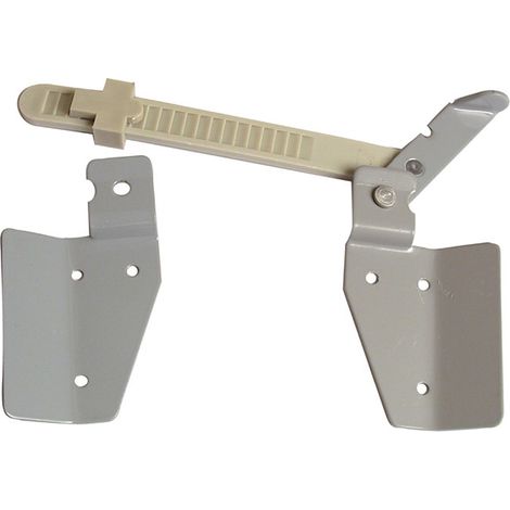 Torbel – Loquet jalousie pour persiennes – Support inclus – Couleur gris – Pour bois dur et teck – Installation facile (1/4)