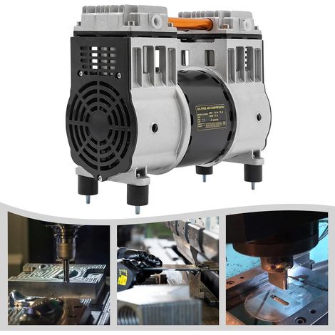 980W Luftkompressor Kopf mit 2 Schalldämpfer, Luftkompressor Pumpenkopf 1380r/min, Luft Kompressor Pumpenkopf, Pure Copper Motor für Fabriken, Häuser, Kfz-Reparatur (1/5)