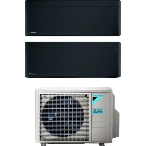 Daikin Bluevolution Climatiseur rèversible Dual Split Série STYLISH TOTAL BLACK 7+9 avec 2MXM50M9/N R-32 Wi-Fi Intégré 7000+9000 Couleur Noir - garantie europèenne