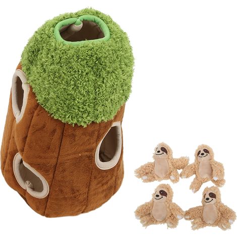 Jouets interactifs pour chiens, cache-cache, petit trou d'arbre paresseux, puzzle grinçant, peluche cachée (1/5)
