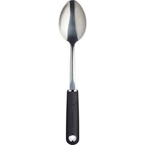 MasterClass MCSGNWSSCS Cuillère de Cuisson avec Poignée Soft Grip Acier Inoxydable Noir