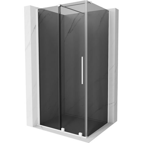 Mexen Velar Duschkabine Schiebetür 90 x 80 cm, graphit, weiß - 871-090-080-41-20