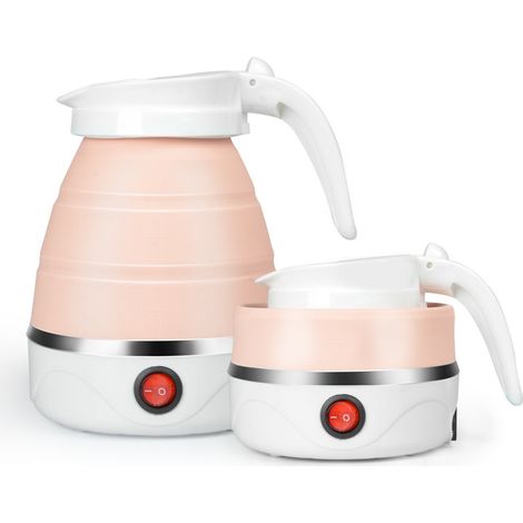Bouilloire pliable aux normes européennes, bouilloire électrique pliable en silicone, théière et cafetière, portable, avec cordon d'alimentation détachable... (1/5)