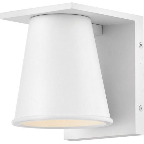 Elstead Hinkley Hans Applique d'extérieur contemporaine texturée blanche 2700 K IP44 1 GU10