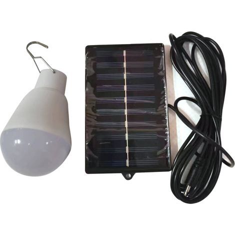 Garden FutureLampe LED Solaire d'Urgence pour Extérieur Lumière de Rue Étallage Lampe à Crochet Blanc Économie d'Énergie -KZQ (1/4)