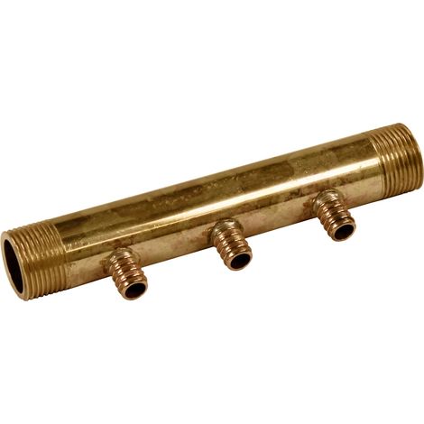 Collecteur 3/4" (20/27) Mâle - 3 départs pour tube PER Ø12 - entraxe 40mm
