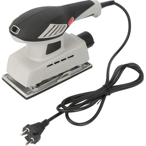 Ponceuse carrée électrique 220 V 200 W pour le polissage des murs, avec bac à poussière et prise européenne.