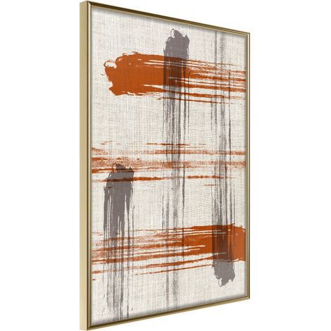 Affiche Murale Encadrée "This Is Not a Tic-Tac-Toe" 30 x 42 cm Or