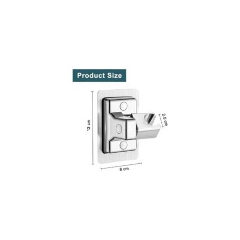 Supporto per soffione doccia, supporto doccia regolabile a 360°, clip per soffione doccia in plastica ABS, non richiede foratura, retro adesivo - Crezuo