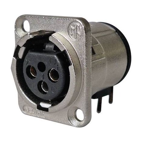 XLR EMBASE FEMELLE, CONTACTS COUDÉS NEUTRIK NC3FD-H-0 NOMBRE DE PÔLES: 3 ARGENT 1 PC(S)
