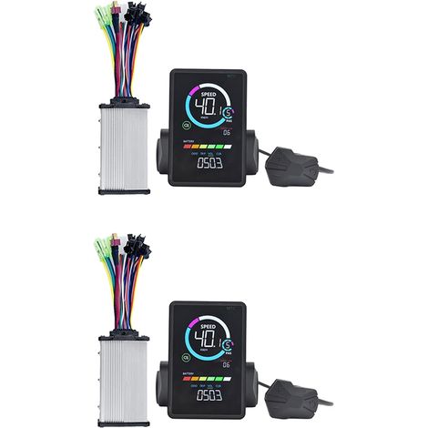 2X M7C-2 ÉCran LCD pour Vélo Électrique 24 V-60 V + 36 V 350 W ContrôLeur à Onde SinusoïDale E Scooter Panneau LCD pour E Bike SM 5 + 2PIN (1/5)
