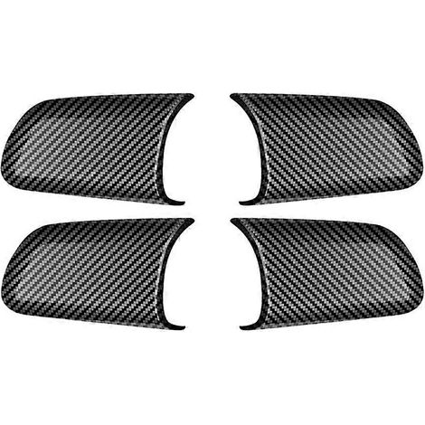 Adhesivo y embellecedor del reposabrazos trasero del asiento del coche Toyota en fibra de carbono. (1/5)
