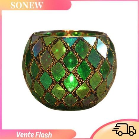 Sonew bougeoir en cristal Bougeoir en verre bricolage encens photophore bougeoir Succulent Pot de fleur deco decoration (1/5)