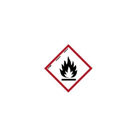 Señal de seguridad Producto Químico Inflamable (solo pictograma) SEKURECO                         150 x 150 mm                          ADHESIVO DE VINILO (1/2)