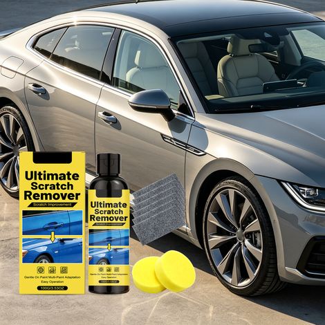 Autokratzer-Reparaturset – Repariert und beseitigt Kratzer und Lackschäden am Auto, für die tägliche Fahrzeugpflege – 100 g x 1, Schwamm x 2, Nano-Tücher x 6 -- BIEMMEDUE (1/5)