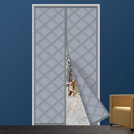 90 x 210cm Gris,Isolant Thermique Isolation Porte Avec Magnétique, au froid et au bruit, adapté aux animaux domestiques, convient aux pièces climatisées (1/5)