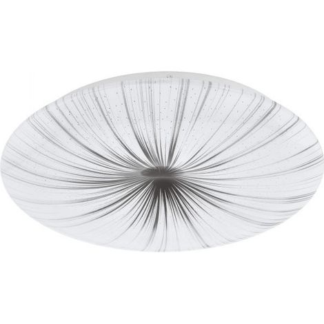 Eglo Nieves Led Plafón Blanco con Decoración Blanco y Plata