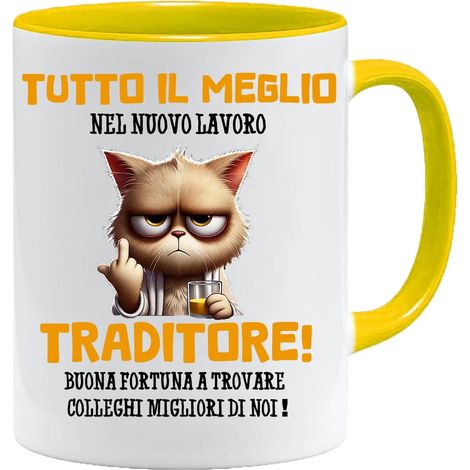 Tasse Traître Collègue Cadeau Départ Humour Bureau Mug Drôle de Travail Idée Cadeau Retraite Homme Tasse Sympa pour Collègues, Or (1/5)