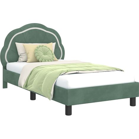 Children's Bed Frame with Headboard Sea Green 80 x 160 cm vidaXL