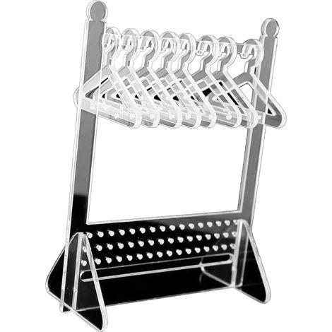 Ohrring-Organizer-Ständer, kompakter, transparenter Acryl-Schmuckständer zum Aufhängen für Halsketten, Ohrstecker, Typ 1 (1/5)