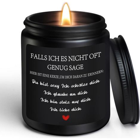 Duftkerze Ich Liebe Dich Valentinstag Jahrestag Valentinstag Geschenk (1/5)