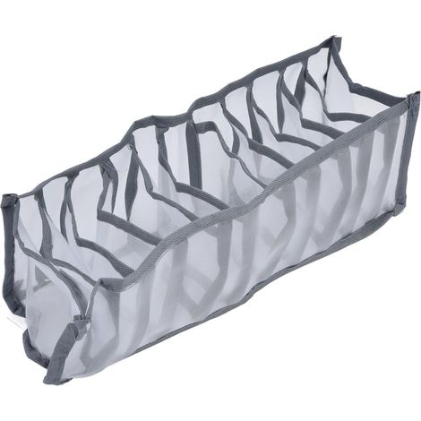 Organisateur à mailles pliable pour sous-vêtements, boîte de rangement respirante multi-compartiments pour chaussettes, soutiens-gorge et culottes