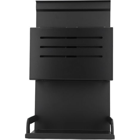 Étagère à épices murale en aluminium spatial, à fixer au-dessus de la cuisinière, avec porte-ustensiles mural (1/5)