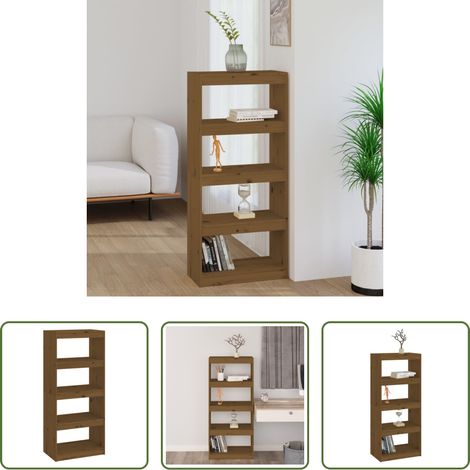 vidaXL Holzregal - Bücherregal/Raumteiler Honigbraun 60x30x135,5 cm Kiefernholz (1/5)