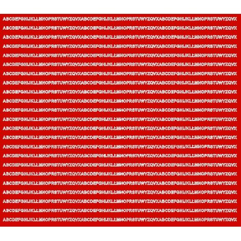 Lettere adesive autoadesive da 3 mm, rosse lucide. (1/2)