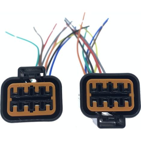 Connecteurs de faisceau de câblage de phares compatibles avec Hyundai ix35, Sonata, ix25, Elantra et Mistra -- JB1423-8P