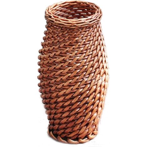 Panier En Osier - Rotin Tressé À La Main - Pour Fleurs Fraîches Ou Séchées - Décoration Intérieure - Format Petit - 1 Pièce (1/5)
