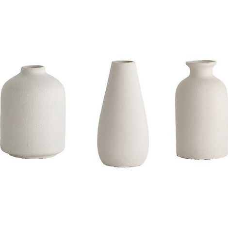 Vase nordique en céramique blanche, centre de table pour mariage, plantes, pot de fleurs, décoration de bureau ou de chambre. (1/5)