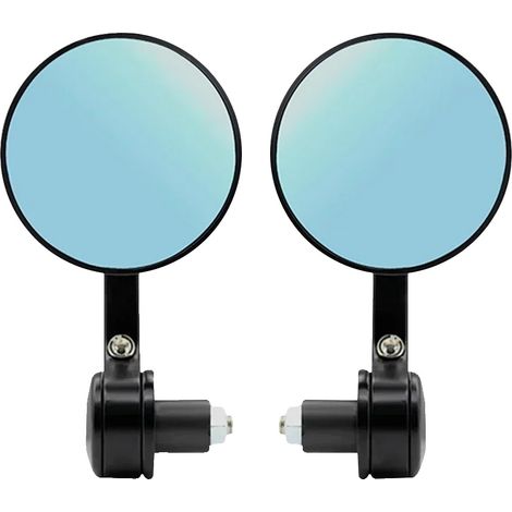 Espejo retrovisor para motocicleta, ajuste de 360 ​​grados, resistente a la intemperie, negro. (1/2)