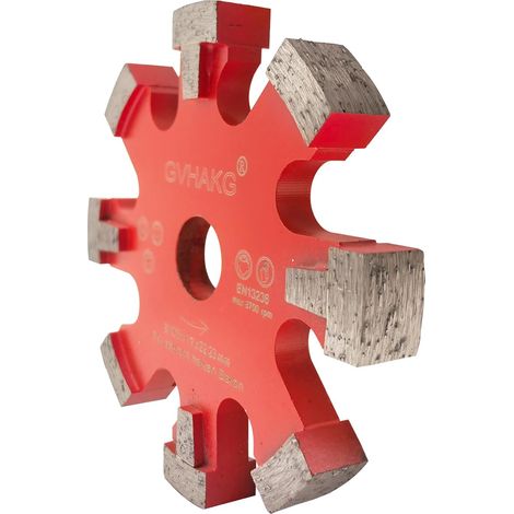 Disque de fraisage 130 mm pour chauffage au sol (130 x 17 x 22,23 mm) Disque de fraisage diamanté de 17 mm, 8 segments, pour chauffage au sol, sols en béton très durs et retrait (1/5)