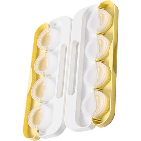 Outil pour faire des raviolis, machine à raviolis, machine à raviolis multiple, moule à raviolis fait main pour la maison, un excellent allié en cuisine, couleur jaune citron. (1/5)