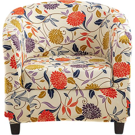 Housse extensible pour fauteuil club, fauteuil tonneau, fauteuil baignoire, canapé, protection pour meubles de salon