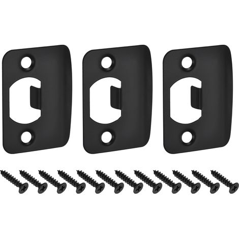 3Pcs Pièce de Rechange pour Plaque de Serrure 57mm x 45mm Noir (1/5)