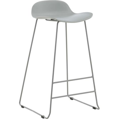 Wave Barhocker Schalenstuhl grau. (1/5)