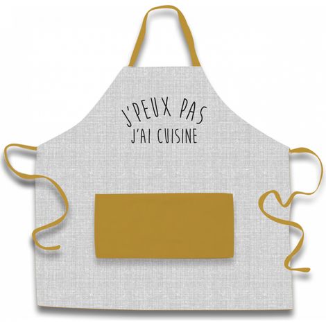 Tablier de cuisine "J'peux pas j'ai cuisine" (1/2)