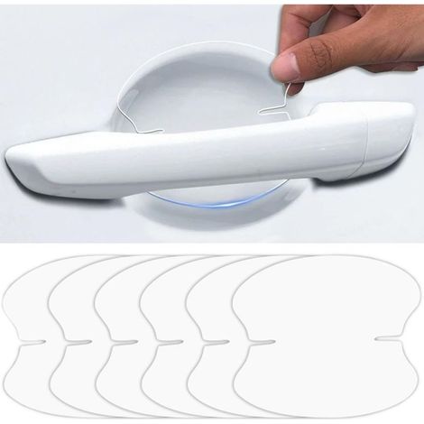 10 Pieces Film de Protection pour Poignée de Porte Voiture Film de Protection Transparent Brillant Autocollant Anti Rayures (1/5)